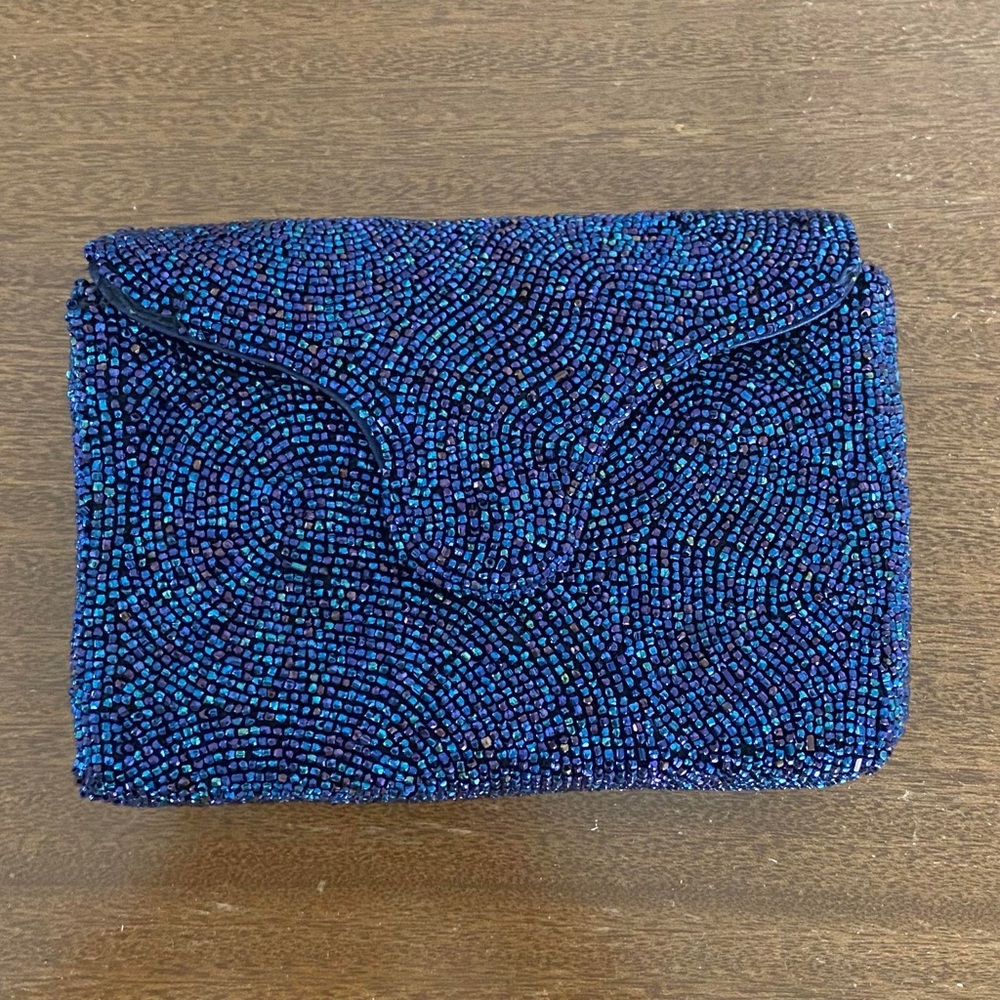 Vintage Beaded Mermaid Clutch